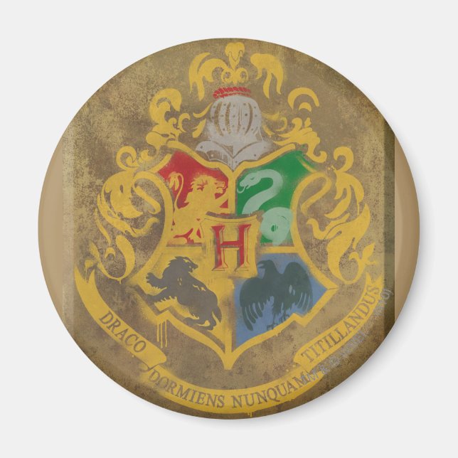 Harry Potter | Rustic Hogwarts Crest Magnet (Front)