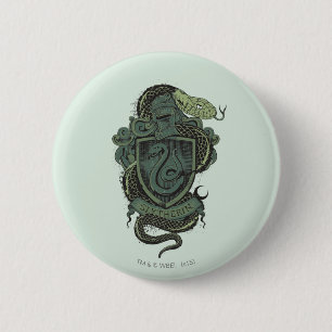 Harry Potter    Slytherin Crest 6 Cm Round Badge
