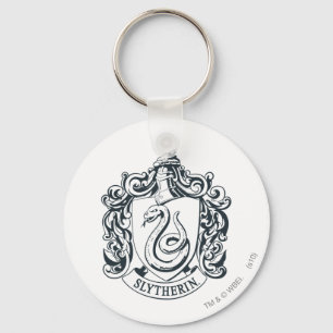 Harry Potter Slytherin Crest - Black and White Key Ring