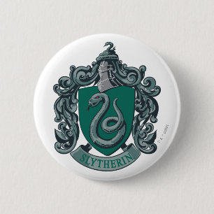 Harry Potter   Slytherin Crest Green 6 Cm Round Badge