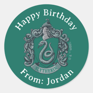 Harry Potter   Slytherin Crest Green Classic Round Sticker