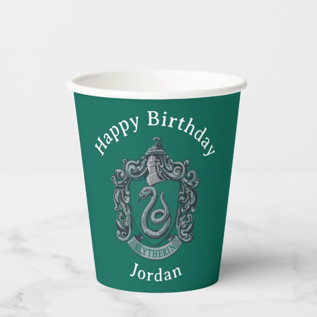Harry Potter | Slytherin Crest Green Paper Cups (Front)