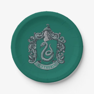 Harry Potter Slytherin Crest Green Paper Plate