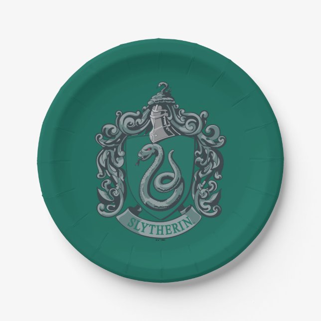 Harry Potter | Slytherin Crest Green Paper Plate (Front)