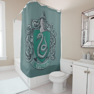 Harry Potter   Slytherin Crest Green Shower Curtain