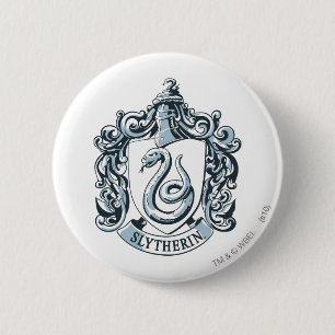 Harry Potter Slytherin Crest - Ice Blue 6 Cm Round Badge
