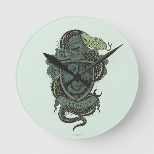 Harry Potter | Slytherin Crest Round Clock (Front)