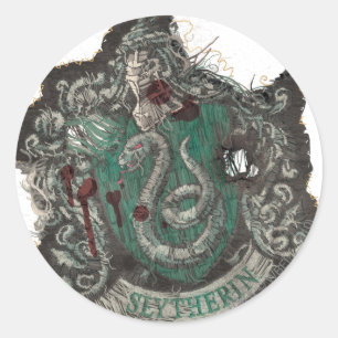 Harry Potter   Slytherin Crest - Vintage Classic Round Sticker