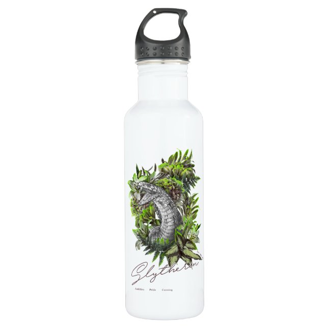HARRY POTTER™ SLYTHERIN™  Floral Graphic 710 Ml Water Bottle (Front)