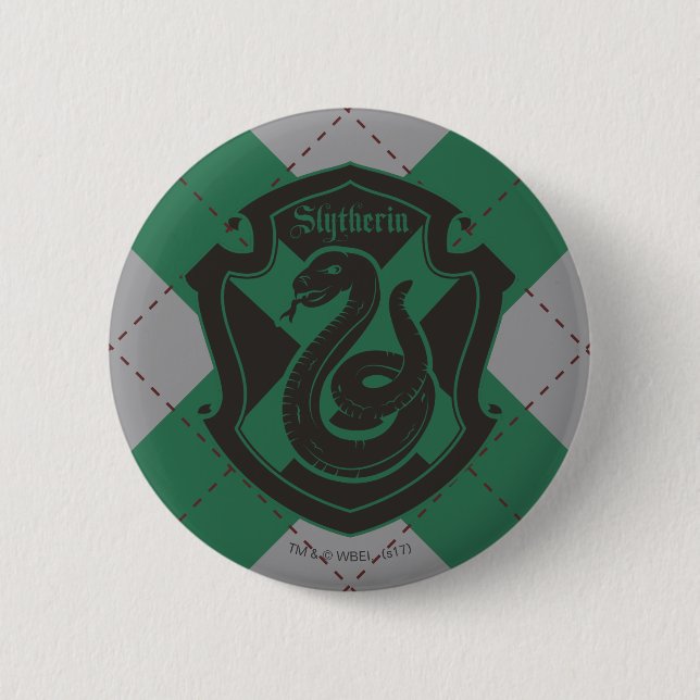 Harry Potter | Slytherin House Pride Crest 6 Cm Round Badge (Front)