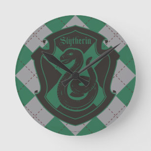 Harry Potter Slytherin House Pride Crest Round Clock