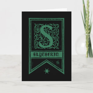 Harry Potter Slytherin Monogram Banner Note Card