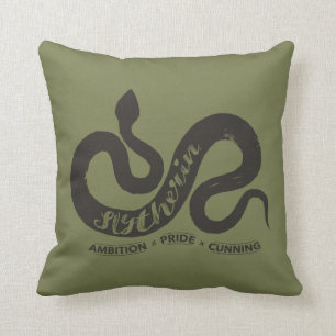 Harry Potter SLYTHERIN™ Silhouette Typography Cushion