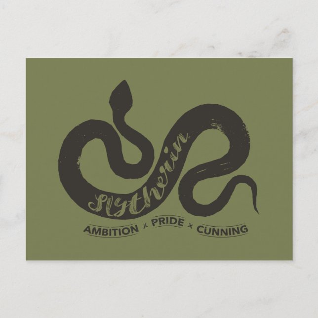 Harry Potter | SLYTHERIN™ Silhouette Typography Postcard (Front)