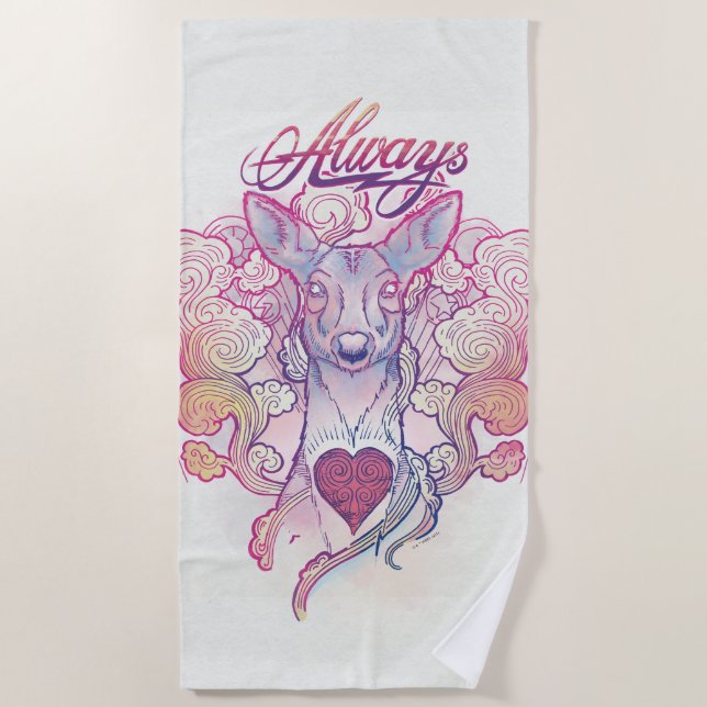 Harry Potter Spell | "Always" Doe Patronus Beach Towel (Front)