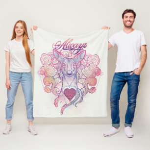 Harry Potter Spell   "Always" Doe Patronus Fleece Blanket