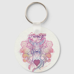 Harry Potter Spell   "Always" Doe Patronus Key Ring