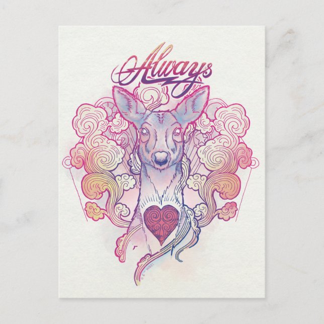 Harry Potter Spell | "Always" Doe Patronus Postcard (Front)