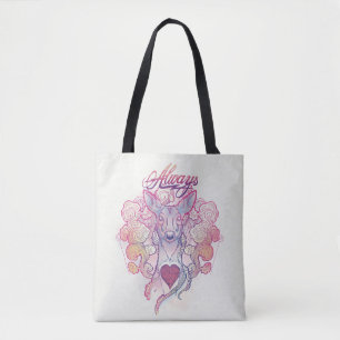 Harry Potter Spell   "Always" Doe Patronus Tote Bag