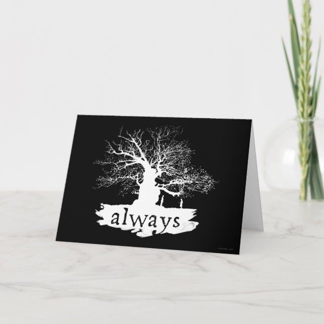 Harry Potter Spell | Always Quote Silhouette Card (Front)