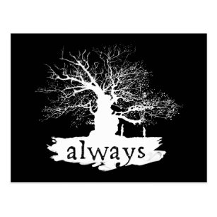 Harry Potter Spell | Always Quote Silhouette Postcard