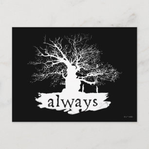 Harry Potter Spell   Always Quote Silhouette Postcard