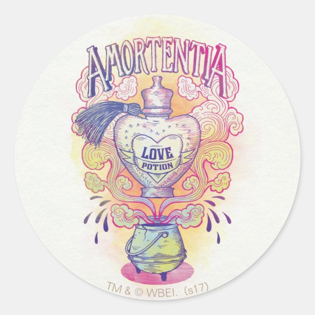 Harry Potter Spell | Amortentia Love Potion Bottle Classic Round Sticker (Front)