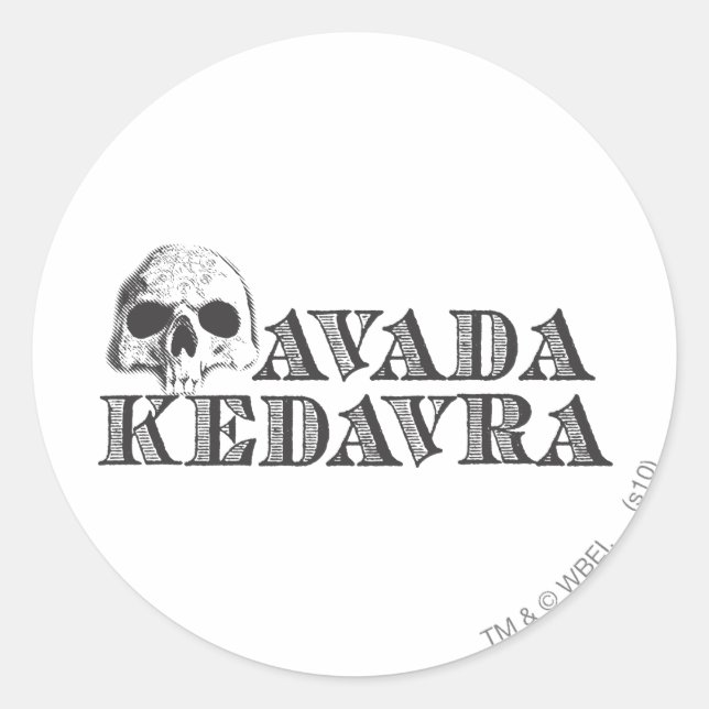 Harry Potter Spell | Avada Kedavra Classic Round Sticker (Front)