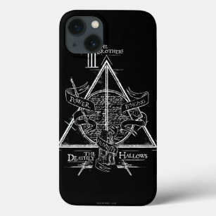 Harry Potter Spell   DEATHLY HALLOWS Graphic iPhone 13 Case