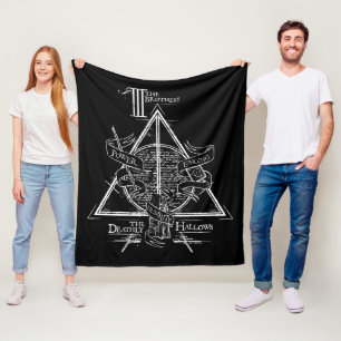 Harry Potter Spell   DEATHLY HALLOWS Graphic Fleece Blanket