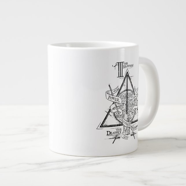 Harry Potter Spell | DEATHLY HALLOWS Graphic Large Coffee Mug (Front Right)