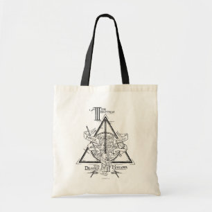 Harry Potter Spell   DEATHLY HALLOWS Graphic Tote Bag