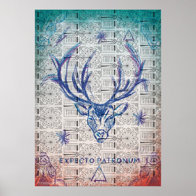 Harry Potter Spell | EXPECTO PATRONUM™Stag Sketch Poster (Front)