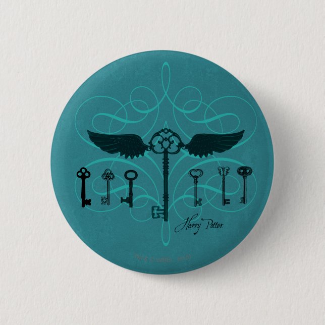 Harry Potter Spell | Flying Keys 6 Cm Round Badge (Front)