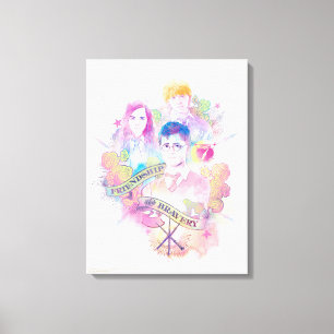 Harry Potter Spell Harry, Hermione, & Ron Waterc Canvas Print