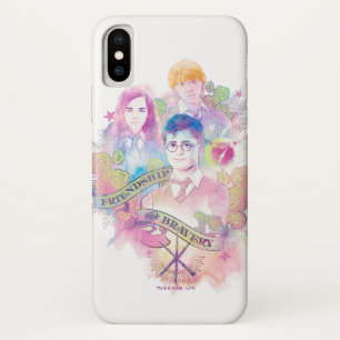 Harry Potter Spell   Harry, Hermione, & Ron Waterc iPhone X Case