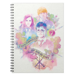Harry Potter Spell Harry, Hermione, & Ron Waterc Notebook