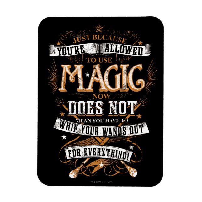 Harry Potter Spell | Just Because You're Allowed Magnet (Vertical)