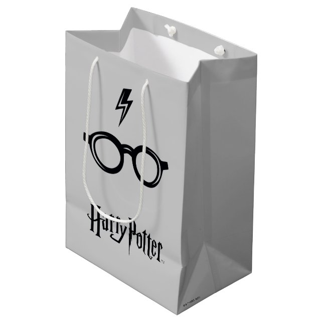 Harry Potter Spell | Lightning Scar and Glasses Medium Gift Bag (Front Angled)