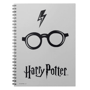 Harry Potter Spell Lightning Scar and Glasses Notebook