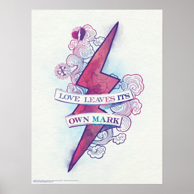 Harry Potter Spell | Love Leaves Its Own Mark Poster (Front)