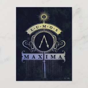 Harry Potter Spell Lumos Maxima Graphic Postcard