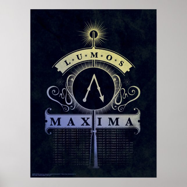 Harry Potter Spell | Lumos Maxima Graphic Poster (Front)