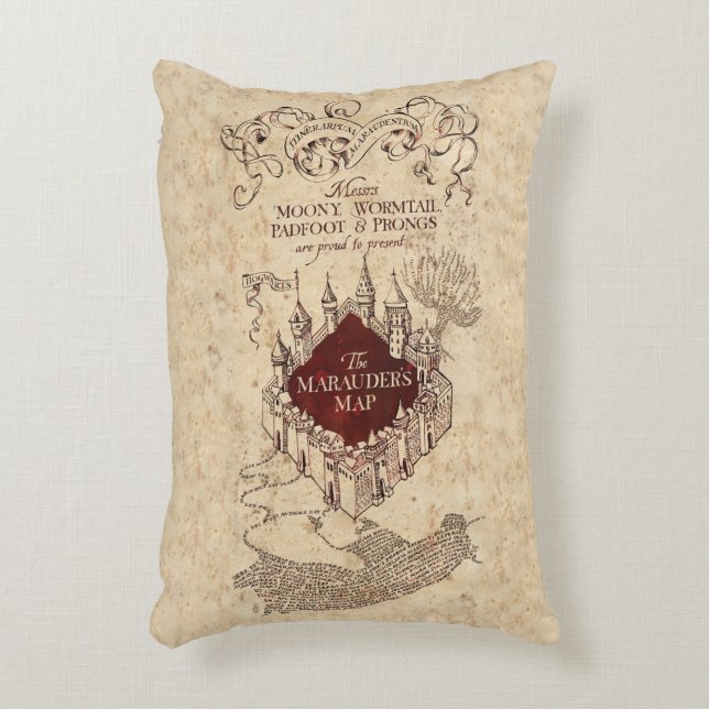 Harry Potter Spell | Marauder's Map Decorative Cushion (Front(Vertical))