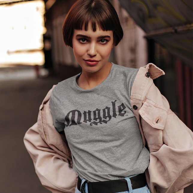 Harry Potter Spell | Muggle Tri-Blend Shirt (Person wearing t-shirt)