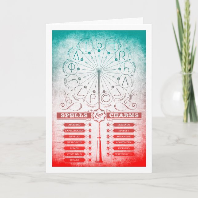 Harry Potter Spell | Wand Instruction Chart Card (Front)