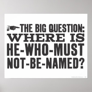 Harry Potter Spell   Where is Voldermort? Poster