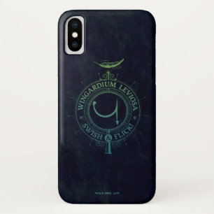 Harry Potter Spell   Wingardium Leviosa Graphic iPhone X Case