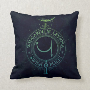 Harry Potter Spell   Wingardium Leviosa Graphic Cushion