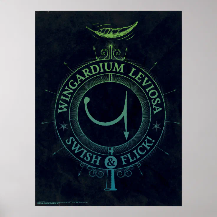 harry-potter-spell-wingardium-leviosa-graphic-poster-zazzle